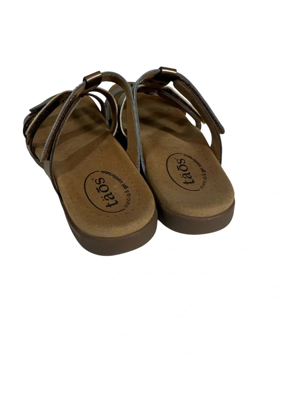 Taos Footwear Prize 4 Silver Metallic Jeweled Slide Sandals for Women size 7 - Picture 3 of 8